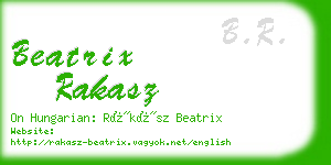 beatrix rakasz business card